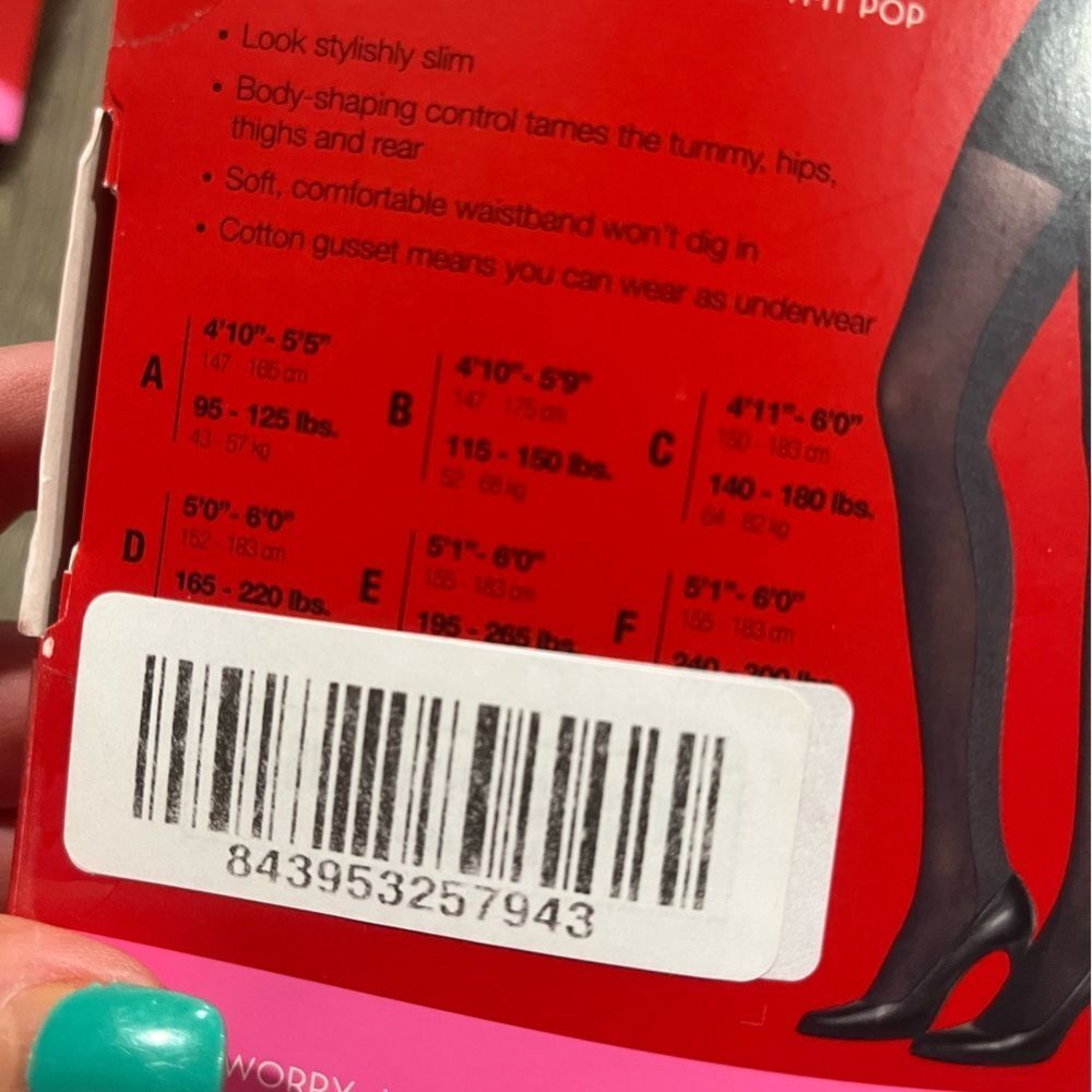 NWT Spanx Womens Heathered Contrast Tight-End Tights Stretch Black Gray Size D - Picture 4 of 4